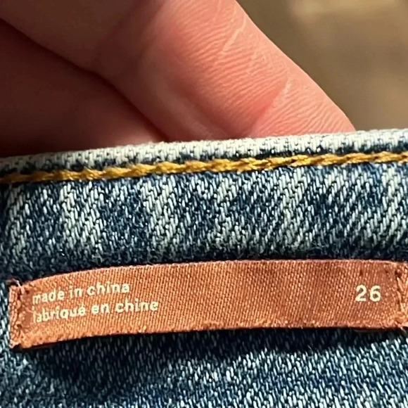 Anthropologie Pilcro Womens Jeans slim boyfriend embroidered sides stripe 26 Y2K - Picture 10 of 12